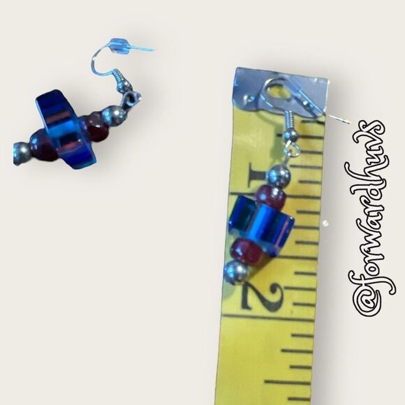 Bundle Sale 3 for $15 | Hand Crafted Glass Dangle Earrings - Picture 5 of 8
